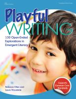 Book Jacket for: Playful writing : 150 open-ended explorations in emergent literacy