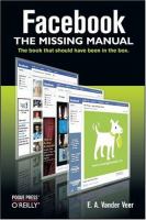 Book Jacket for: Facebook : the missing manual