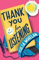Book Jacket for: Thank you for listening