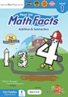 Book Jacket for: Meet the math facts. Level 1 Addition & subtraction